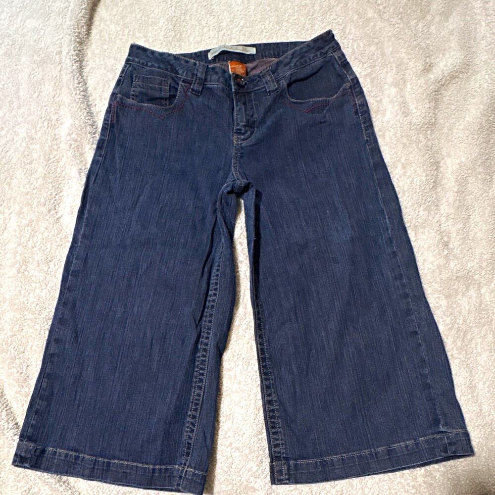 Christopher Blue Girls Jeans Size 10 Dark Wash Cropped Stretch Denim Cotton